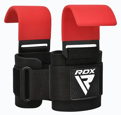 Produktbild von RDX Sports W5 Gel Lifting Hook Straps Mit Grip Rot