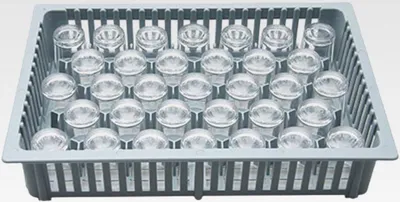 Produktbild von Alpha Paletten & Boxen - Schnapsglaskorb 390x260x75 mm grau