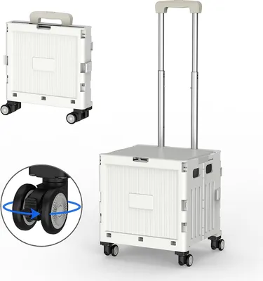 Produktbild von Klappbar Einkaufswagen 50kg Einkaufstrolley Shopping Trolley Einkaufs Hilfe 360°
