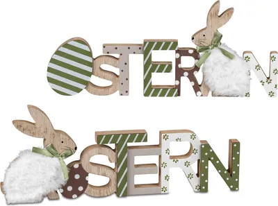 Produktbild von Deko Schriftzug "Ostern" stehend 20x30cm sort. Ostern/Frühlings Deko Formano