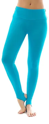 Produktbild von Thermo Fleece hoher Bund mit Steg Leggings Baumwolle Leggins turkis XXL