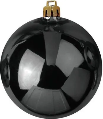 XL Dekokugel 20cm - Baumkugel - schwarz glänzend - Innen&amp;Außen - robustes Polyethylen