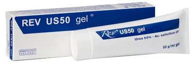 Produktbild von Hautpflegegel US50 GEL mit 50% Urea und Salicylsäure gegen Härtehaut 50 ml Tube