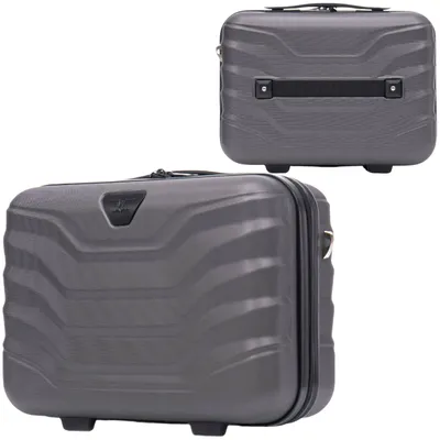 Kuferek podróżny Wings PEAFOWL kosmetyczka 14" DARK GREY - zdjęcie 1