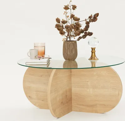 Produktbild von Skye Decor, Bubble - Sapphire Oak, Couchtische, Saphir-Eiche, Glas, 75 x 35 x 75 cm