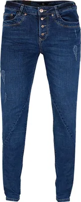 Produktbild von GIN TONIC Damen Boyfriend Jeans Mid Blue Wash, Größe:31/34, Farbe:MID BLUE WASH