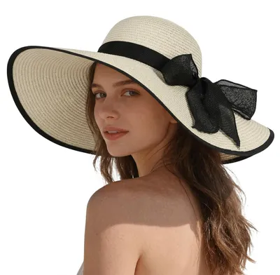 Immagine prodotto di Solidchoice - Cappello da sole estivo pieghevole con tesa larga, per donna
