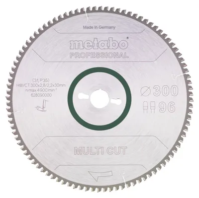 Produktbild von Metabo Sägeblatt multi cut - professional FZ / TZ 6° neg