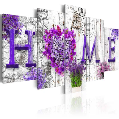 Produktbild von Modernes Wandbild 020115-78 (150x75) - 5 Teilig Bilder Fotografie auf Vlies Leinwand Foto Bild Dekoration Wand Bilder Kunstdruck Buddha Blumen
