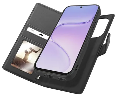 Produktbild von Mayaxess, 2-in-1 Klapphülle für Honor 600 Smart RFID-Schutz Abnehmbare Hülle, Schwarz