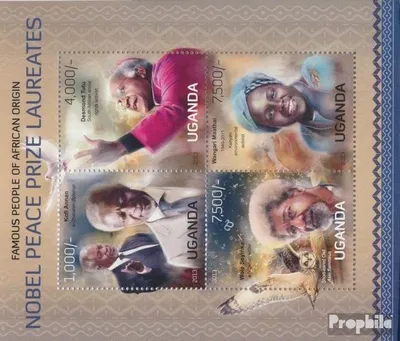 Produktbild von Briefmarken Uganda 2013 Mi 3075-3078 Kleinbogen (kompl.Ausg.) postfrisch Nobelpreisträger