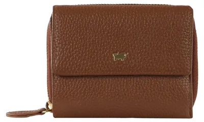 Immagine prodotto di Portafoglio ASTI, modello con zip, marrone, in pelle, per donna, con 8 scomparti per carte