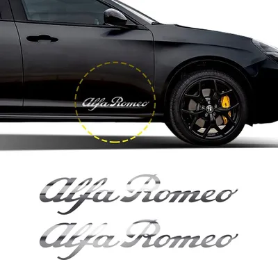 Obrázok produktu pre Nálepky Alfa Romeo, oficiálne logo, chrómové, 25 cm, 2 kusy
