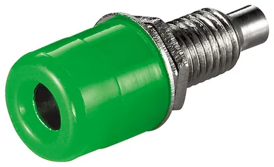 Produktbild von Goobay Bananenbuchse mit Gewinde, 4 mm, mit 2 Muttern, Grün,