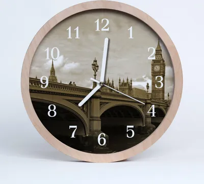 Produktbild von Holzuhr 30fi cm wanduhr - Bridge-Architektur
