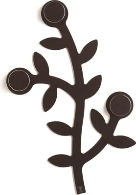 Image de Foppapedretti Appendialbero porte-manteaux Mural 3 crochet(s) Wenge