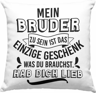 Produktbild von Trendation - Geschenk an Schwester Bruder Deko-Kissen mit Füllung 40x40 Geschenkidee Geburtstag Lustiger Spruch Deko-Kissen mit Füllung 40x40 (Grün)