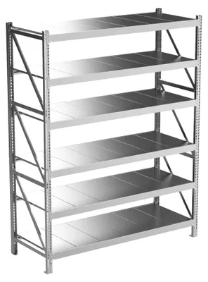 Productafbeelding van Povag Stellingkast Metaal - Magazijnstelling 200x160x60 cm - 900 kg - 6 niveaus
