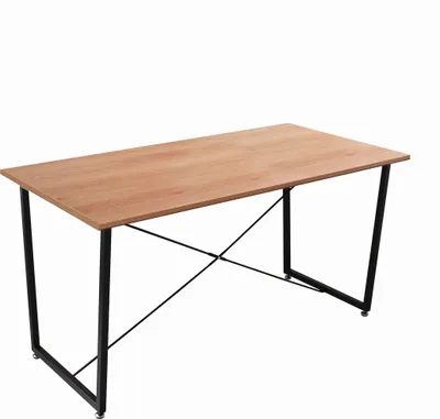 Produktbild von Möbilia Esstisch 140 x 70 cm | Tischplatte MDF in Akazie-Optik | Gestell Metall | B 140 x T 70 x H 73 cm | natur-schwarz | 12020041 | Serie TISCH
