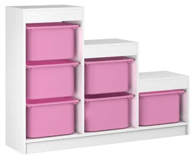 Produktbild von Kondela Regal Trinis - weiß / rosa