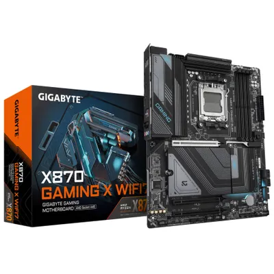 Produktbild von GIGABYTE X870 GAMING X WIFI7 Mainboard - Unterstützt AMD Ryzen 9000 CPUs, 16+2+2 Phasen VRM, bis zu 8000MHz DDR5 (OC), 1xPCIe 5.0 + 2xPCIe 4.0, Wi-Fi 7, 2.5GbE LAN, USB 4