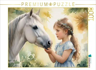 Produktbild von CALVENDO Puzzle Ponymädchen | 1000 Teile Lege-Größe 64x48cm Foto-Puzzle für glückliche Stunden