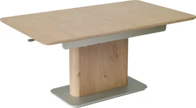 Produktbild von Funktionstisch Caryn höhenverstellbar und ausziehbar 120(160) x 70 x 54-73 Couchtisch massiv Wildeiche 16143