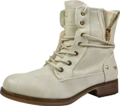 Produktbild von Mustang Damen Schnürboot Stiefelette Warmfutter 1139-630, Größe:42 EU, Farbe:Weiß