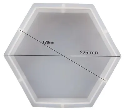 Zdjęcie produktu dla Forma z żywicy silikonowej, kształty geometryczne, idealna do produkcji biżuterii, sześciokąt