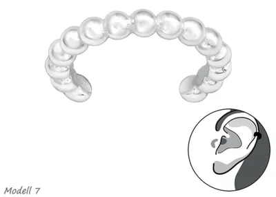Produktbild von Ear Cuff Ohrklemme Silber 925: Ohrring ohne Loch Modell 7