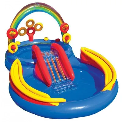 Image de Piscine gonflable Intex 57453 Rainbow Play Center 297 X 193 X 135 Cm - 297 cm