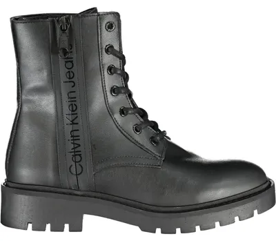 Produktbild von Stylische Damenstiefelette Schwarz mit Schnürung & Reißverschluss