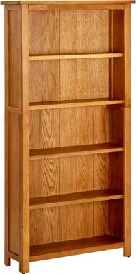 Image de Maison Exclusive - Bibliothèque 5 étagères 70 x 22 x 140 cm en chêne massif