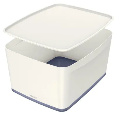 Produktbild von Esselte 5216-10-01, Aufbewahrungsbox, Grau, Weiß, Rechteckig, Acrylnitril-Butadien-Styrol (ABS), Einfarbig, Drinnen