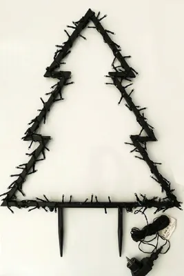 Produktbild von Tanne Metallrahmen LED beleuchtet Weihnachten mit Erdspieß Größe: 75 cm