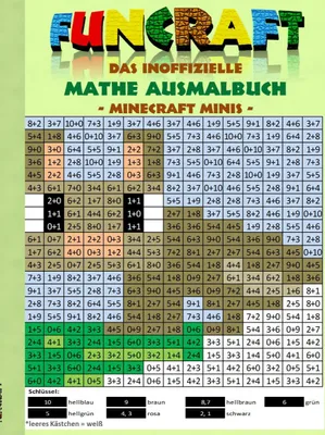Produktbild von Funcraft - Das inoffizielle Mathe Ausmalbuch: Minecraft Minis (Cover Hase)