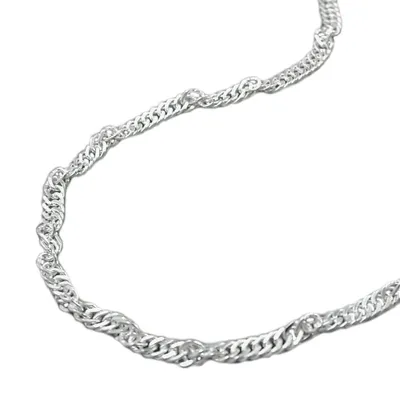 Produktbild von Kette 2mm Singapurkette diamantiert Silber 925 42cm silber 2mm