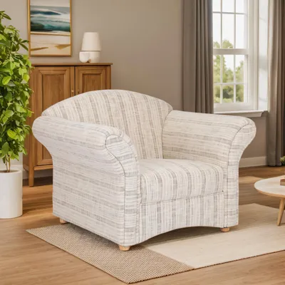 Image de Fauteuil rembourré Loretta, env. 110 x 84 x 84 cm – Gris