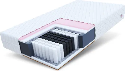 Produktbild von Matratze 100x200 cm REGGIO H2 H3 Premium 7 Zonen Taschenfederkern Visco Schaum Kokos Höhe ca. 25 cm