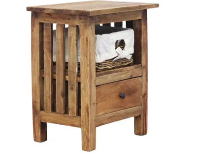 Immagine prodotto di Milani Home - Mobile in legno riciclato cm 40 l x 30 p x 51 h - Marrone