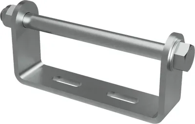 Image de Porte-rouleau de quille avec axe pour rouleau de quille latéral remorque pour bateau galvanisé SUPROD, 160 mm