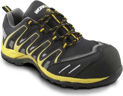 Productafbeelding van Workfit Trail ESD veiligheidsschoenen, zwart, heren/dames, maat EU 42, zwart