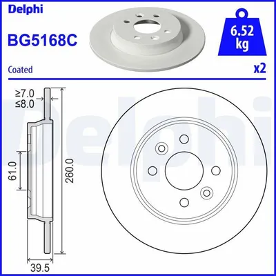 Produktbild von BG5168C DELPHI Brzdový kotou? x