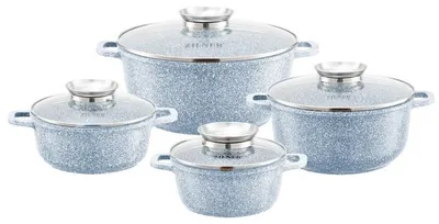 Produktbild von Zilner Marmor-Topfset 8-teilig Induktion Kochgeschirr
