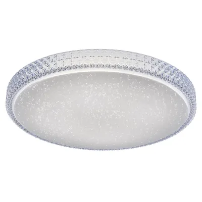 Image de Plafonnier LED, cristal, intensité lumineuse variable, CCT, D 60 cm