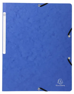 Produktbild von Exacompta 25x Eckspannmappe + Gummizug ohne Klappen, Karton, A4, Blau, 5512E