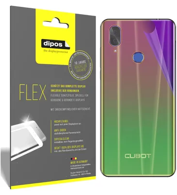 Produktbild von 3x Cubot X19 Rückseite Schutzfolie Folie, 100% Displayabdeckung, dipos Flex