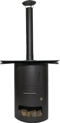 Produktbild von Komplettset – Multifunktionstonne mit Schornstein / Kamin 80 x 5mm #166