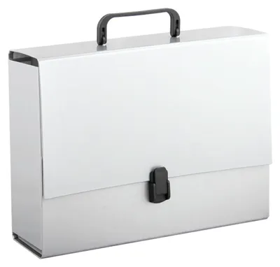 Obrázek produktu pro Teczka z rączką A4 10 cm Penmate srebrna