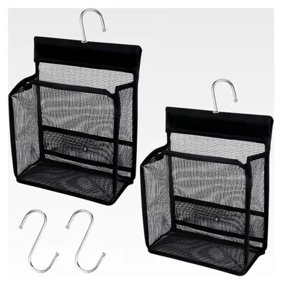 Produktbild von Wäscheklammerbeutel, 2 Stück zum Aufhängen, wiederverwendbarer Wäscheklammerkorb, tragbar für Wäscheklammern, Duschgel, Kosmetik, für den Innen- und Außenbereich